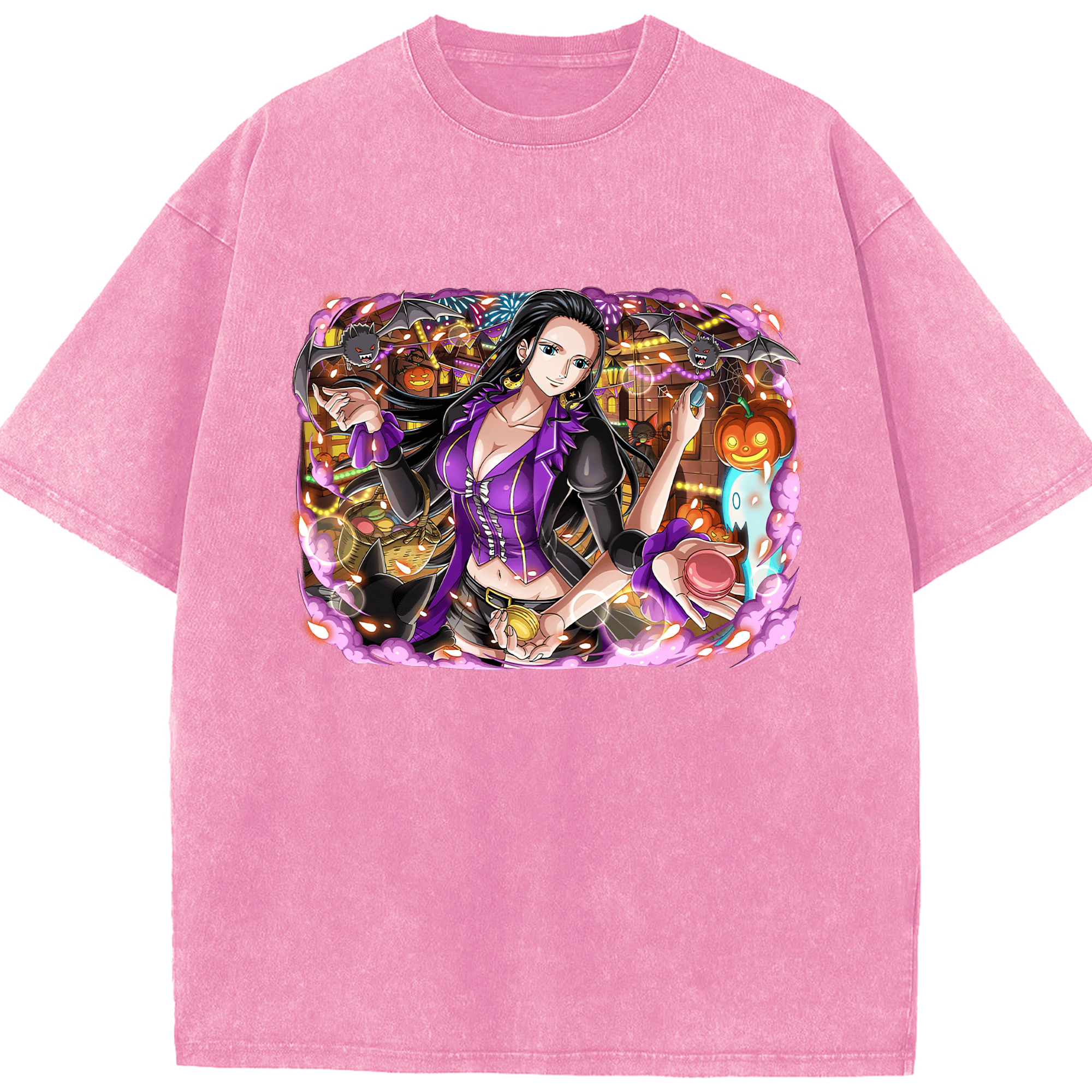 ワンピース ニコ・ロビン ONE PIECE Nico Robin 綿100% ヴィンテージ風 半袖Tシャツ（フロントプリント）